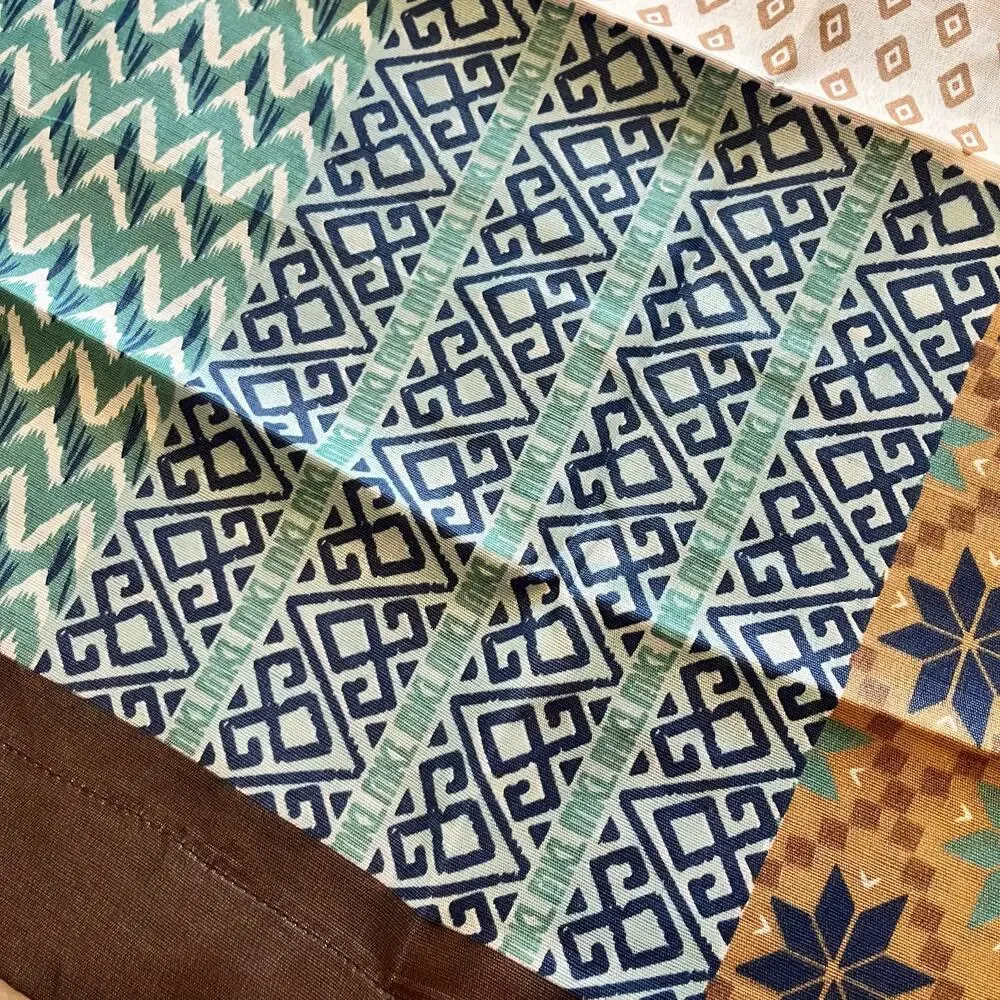 Patchwork geometric traditional‎ patterns blue brown pillow shams quilt country